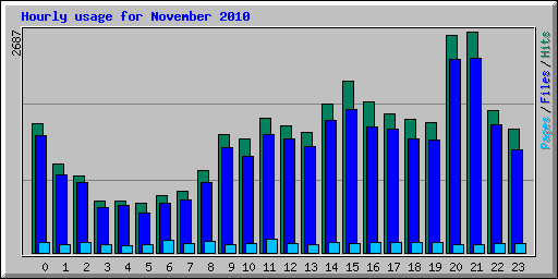 Hourly usage for November 2010