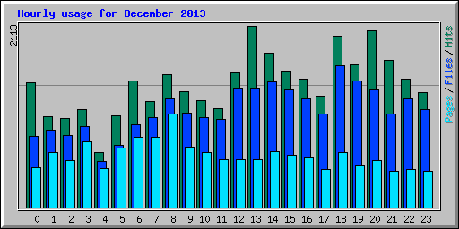 Hourly usage for December 2013