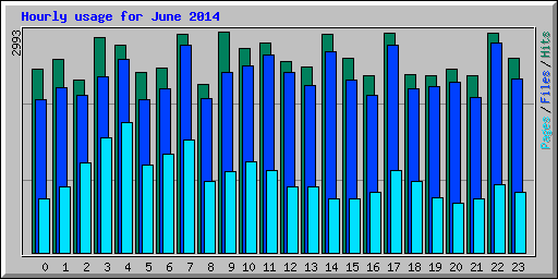 Hourly usage for June 2014