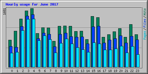 Hourly usage for June 2017